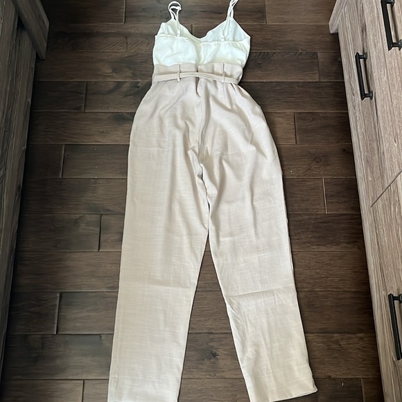 Mendocino White and Tan Jumpsuit - Picture 2 of 4